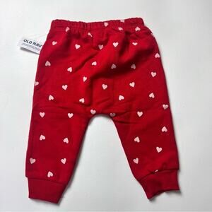 Old Navy Baby Girl Pull on Printed Heart Joggers Sz 6-12 M